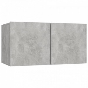 4 db betonszürke szerelt fa TV-szekrény 60 x 30 x 30 cm