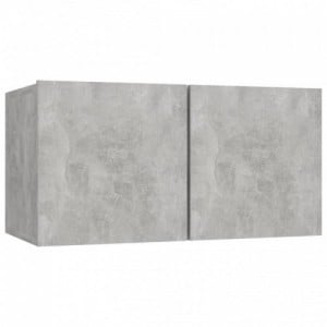 10 részes betonszürke szerelt fa TV-szekrényszett