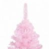 Rózsaszín PVC megvilágított műkarácsonyfa gömb szettel 240 cm