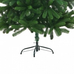 Zöld megvilágított műkarácsonyfa gömb szettel 150 cm