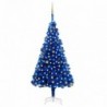 Kék PVC megvilágított műkarácsonyfa gömb szettel 240 cm