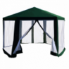Kerti pavilon sátor, 3,9x2,5x3,9m, zöld|fehér, RINGE TYP 1+6 oldal