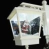 Piros-fehér PVC karácsonyi utcai lámpa Mikulással 81x40x188 cm