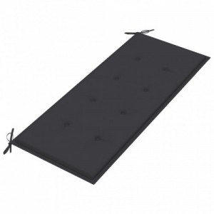 2 személyes szürke eukaliptuszfa kerti pad párnával 120 cm