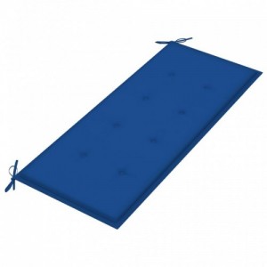 2 személyes szürke eukaliptuszfa kerti pad párnával 120 cm