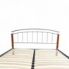 Dupla ágy, égerfa|ezüst fém, 180x200, MIRELA