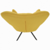 Dizájnos forgó fotel, sárga|fekete, KOMODO