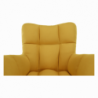 Dizájnos forgó fotel, sárga|fekete, KOMODO