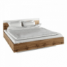 Dupla ágy, 180x200, tölgy wotan|fehér, GABRIELA