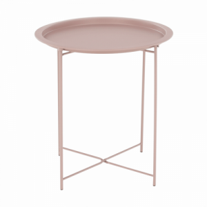 Kisasztal levehető tálcával, nude rózsaszín, RENDER