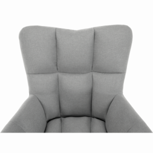 Dizájnos pörgő fotel, szürke|fekete, KOMODO