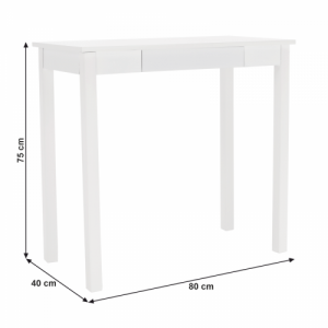 Konzolasztal, fehér, AMYNTAS
