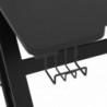 Fekete ZZ-lábú gamer asztal 110 x 60 x 75 cm