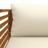 Fehér tömör akácfa kerti szék krémfehér párnákkal