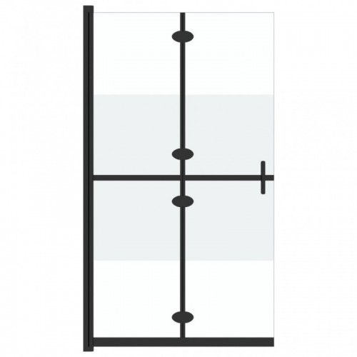 Selyemmatt ESG üveg összecsukható zuhanyfal 110 x 190 cm