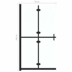 Átlátszó ESG üveg összecsukható zuhanyfal 70 x 190 cm