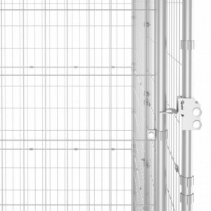 Kültéri horganyozott acél kutyakennel 21,78 m²