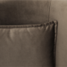 Fotel Art Deco stílusban, taupe barnásszürke Paros szövet|tölgy, ROUND NEW