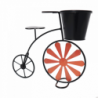 Kerékpár alakú RETRO virágcserép, bordó|fekete, SEMIL