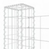 U-alakú vas gabionkosár 6 oszloppal 620 x 20 x 100 cm