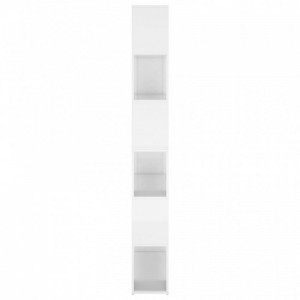 Magasfényű fehér térelválasztó könyvszekrény 100 x 24 x 188 cm