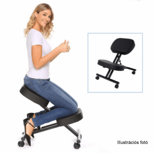 Ergonomikus térdelőszék, rózsaszín|bükkfa, GROCO