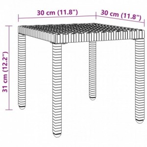 2 db fekete polyrattan napozóágy asztallal