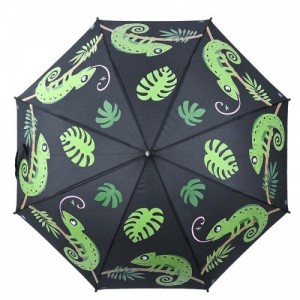 Esőre színváltós kaméleon mintás gyerek esernyő