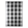 Fekete-fehér kockás, téglalap alakú, kétoldalú kültéri szőnyeg