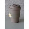 Bioplasztik hordozható kávéspohár, sötétbarna M