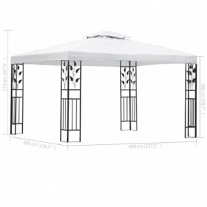 Fehér pavilon 3 x 4 m