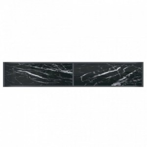 Fekete edzett üveg tálalóasztal 200 x 35 x 75,5 cm