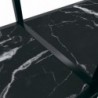 Fekete edzett üveg tálalóasztal 220 x 35 x 75,5 cm