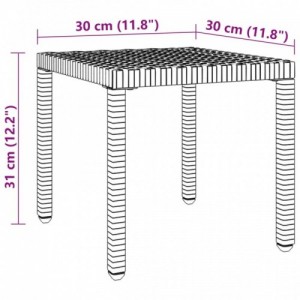 2 db barna polyrattan napozóágy asztallal