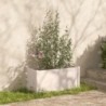 2 db fehér tömör fenyőfa kerti virágtartó 100 x 50 x 50 cm