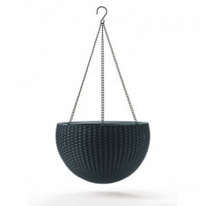 KETER hanging sphere planter műrattan virágcserép