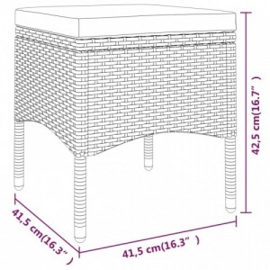 4 részes fekete kerti polyrattan szék- és zsámolyszett