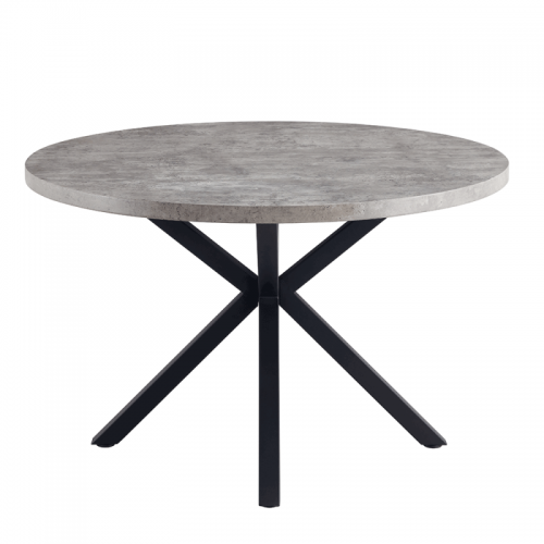 Étkezőasztal, beton|fekete, átmérő 120 cm, MEDOR