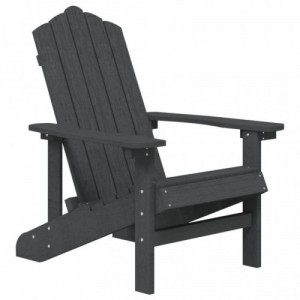 Antracitszürke HDPE kerti adirondack szék