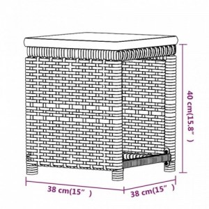 6 részes szürke polyrattan kerti ülőgarnitúra párnákkal