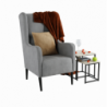 Kényelmes fotel, szürke|fekete, BREDLY