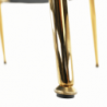 Fotel Art-deco stílusban, szürke-kék Velvet anyag|gold chróm-arany, NOBLIN
