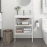 Fehér vas fürdőszobai mosdókagylóváz beépített mosdóval