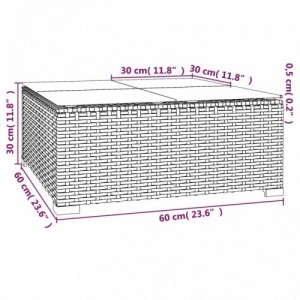 3 részes szürke polyrattan kerti ülőgarnitúra párnákkal