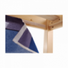 Ágy , PC asztallal, fenyőfa|kék, 90x200, ALZENA