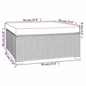 9 részes szürke polyrattan kerti ülőgarnitúra párnákkal