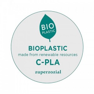 Bioplasztik 4 db-os lapos tányér szett, zöld