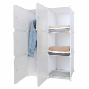 Praktikus moduláris szekrény, fehér|mintás, ZERUS