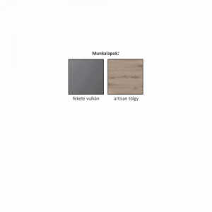 Alsó szekrény, artisan tölgy|szürke matt, fogantyúkkal, LANGEN D40S3