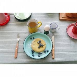 Kerámia lapos tányér, pasztellkék 22 cm